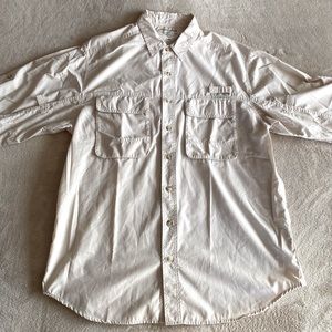 Exofficio Men’s Insect Shield Adventure Shirt Cream Colored Size L